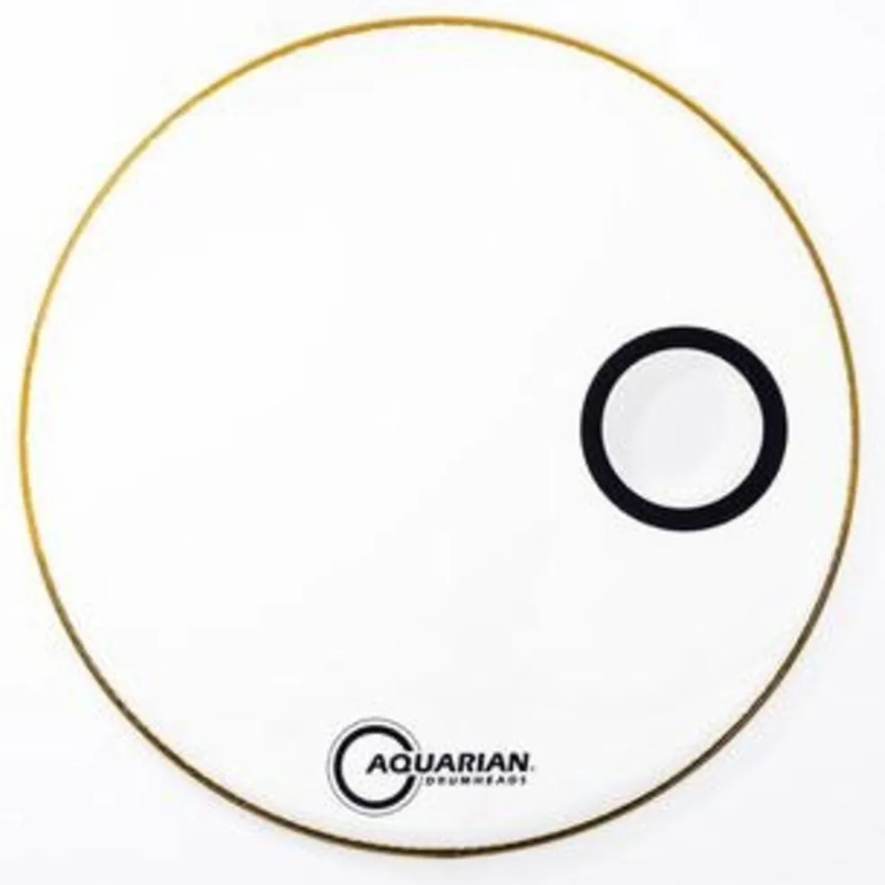 Aquarian PTCC28W Ported FR Bass White Drumhead