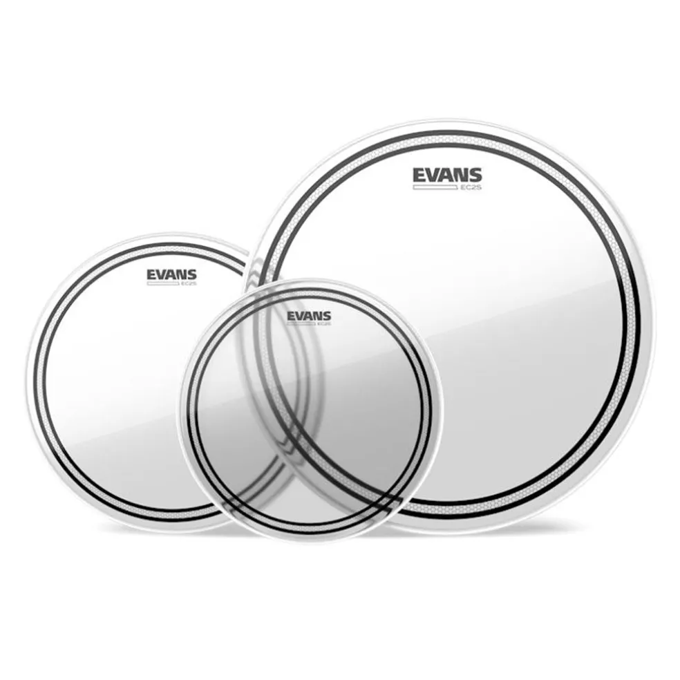 Evans EC2S Clear Rock Tom Pack - 10" 12" 16"