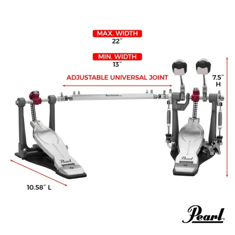 Pearl Eliminator Solo Double Pedal - Red