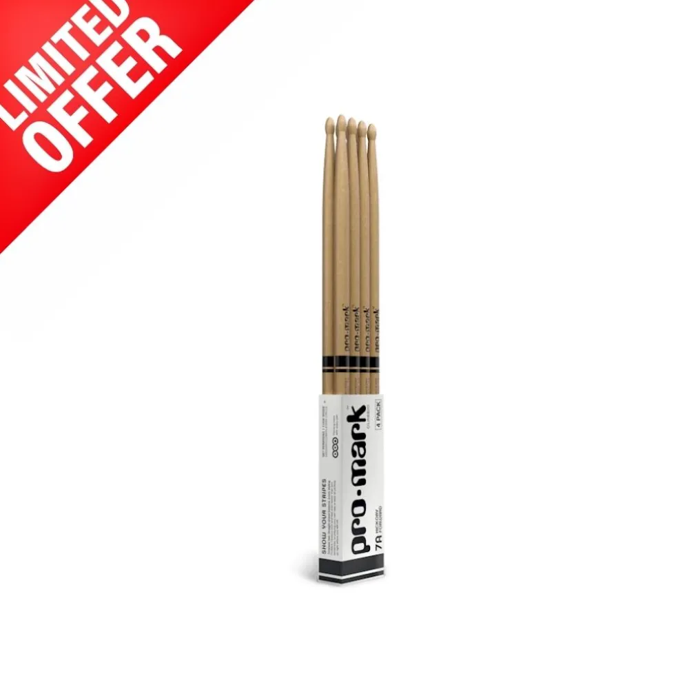 ProMark Forward Hickory 7A Wood Tip - 4 Pack