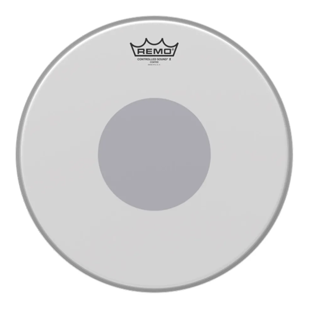 Remo 14" Control Sound X Coated Batter - Black Dot Bottom