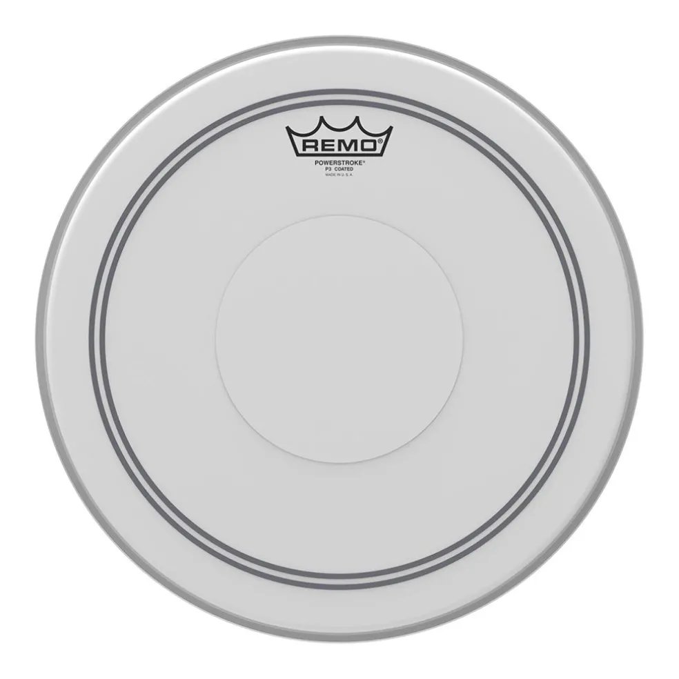 Remo 14" Powerstroke 3 Coated Batter - Clear Top Dot